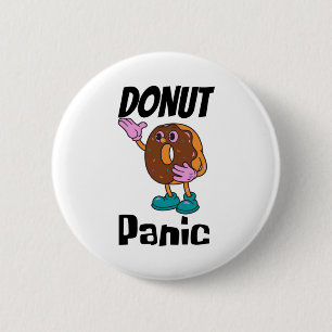 Badge Rond 5 Cm Panique de Donut drôle
