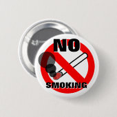 Badge Rond 5 Cm Panneau d'avertissement non-fumeurs (Devant & derrière)
