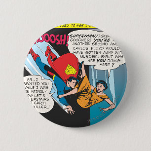 Badge Rond 5 Cm Panneau de BD Superman - Lois Plunges