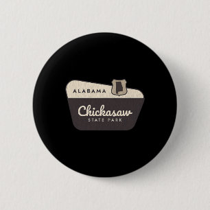 Badge Rond 5 Cm Panneau de bienvenue du parc d'État de Chickasaw A