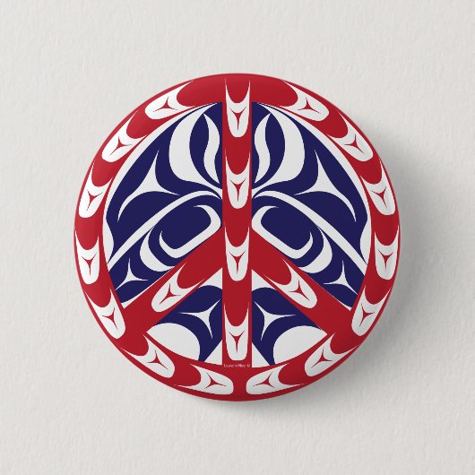 Badge Rond 5 Cm Panneau de paix (Devant)