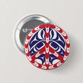 Badge Rond 5 Cm Panneau de paix (Devant & derrière)