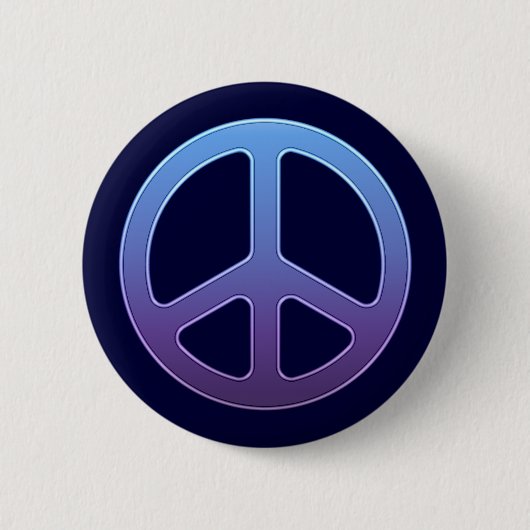 Badge Rond 5 Cm Panneau de paix bleu (Devant)