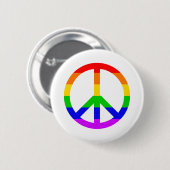 Badge Rond 5 Cm Panneau de paix Rainbow (Devant & derrière)