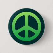 Badge Rond 5 Cm Panneau de paix vert (Devant)