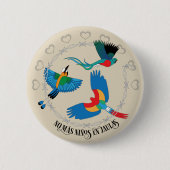 Badge Rond 5 Cm Panneau de protestation hexadécimal No Mas Niños e (Devant)