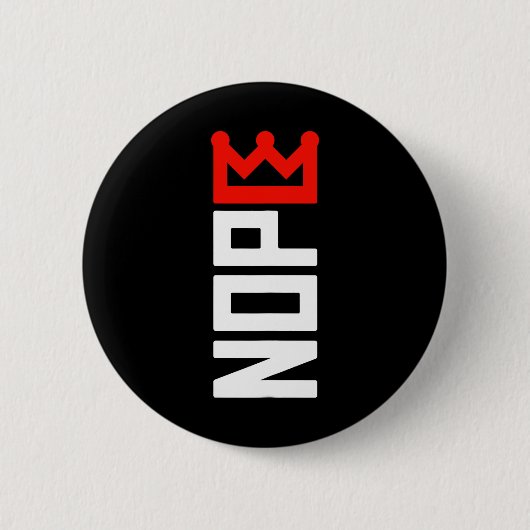 Badge Rond 5 Cm Panneau de protestation No Kings Vertical (Devant)
