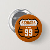 Badge Rond 5 Cm Panneau de route Burange Distressed Seniors (Devant & derrière)