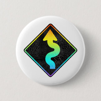 Badge Rond 5 Cm panneau de rue en courbe