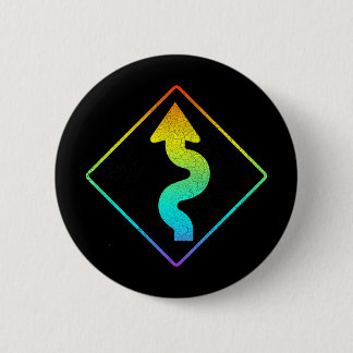 Badge Rond 5 Cm panneau de rue en courbe