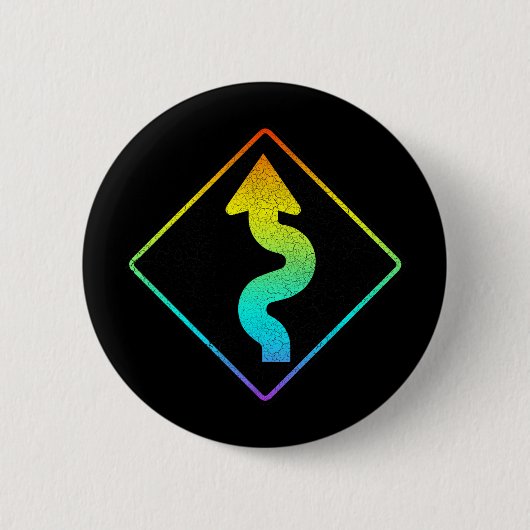 Badge Rond 5 Cm panneau de rue en courbe (Devant)