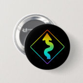 Badge Rond 5 Cm panneau de rue en courbe (Devant & derrière)