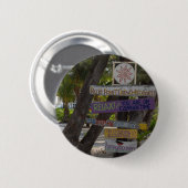 Badge Rond 5 Cm Panneau de signalisation Rum Point Grand Cayman (Devant & derrière)