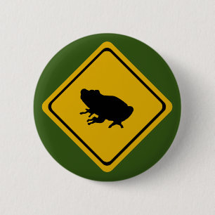 Badge Rond 5 Cm panneau routier de grenouille
