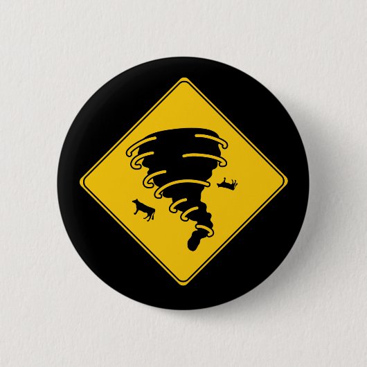 Badge Rond 5 Cm Panneau routier - Tornado (Devant)