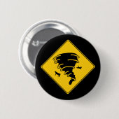 Badge Rond 5 Cm Panneau routier - Tornado (Devant & derrière)