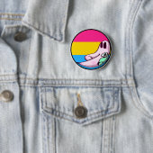Badge Rond 5 Cm Pansexual Fresno Night Crawler Pride Pin (En situation)