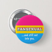 Badge Rond 5 Cm Pansexuel et toujours pas dans VOUS drôle poêle or (Devant & derrière)