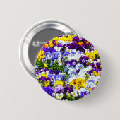 Badge Rond 5 Cm Pansies (Devant & derrière)