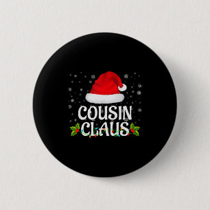 Badge Rond 5 Cm Pantalon de pyjama de Noël Cousin Claus Santa Fami