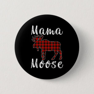 Badge Rond 5 Cm Pantalon de pyjama de Noël rouge et noir pour la f