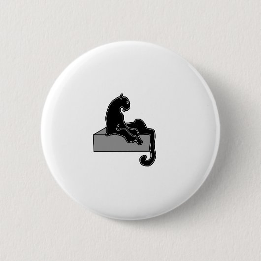 Badge Rond 5 Cm Panthère noire (Devant)