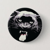Badge Rond 5 Cm Panthère noire Jaguar (Devant)