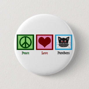 Badge Rond 5 Cm Panthers Peace Love