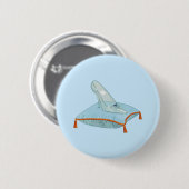 Badge Rond 5 Cm Pantoufle de verre (Devant & derrière)
