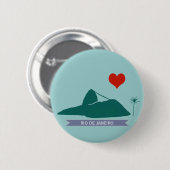 Badge Rond 5 Cm Pão-de-Açúcar Rio Brasil (Devant & derrière)