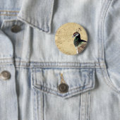 Badge Rond 5 Cm Paon (En situation)