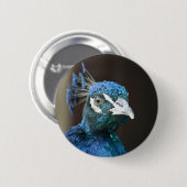 Badge Rond 5 Cm paon (Devant & derrière)