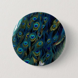 Badge Rond 5 Cm Paon vintage