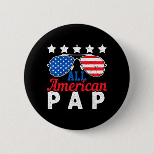 Badge Rond 5 Cm Pap Américain Rétro 4 Juillet Patriotique Grand-pè