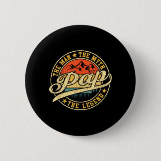 Badge Rond 5 Cm Pap Le Seul Et Unique La Légende T-shirt Drôle
