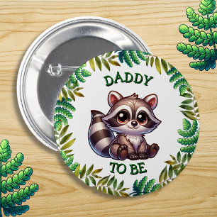 Badge Rond 5 Cm Papa, à être   Baby shower à thème Woodland