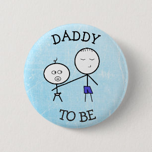 Badge Rond 5 Cm Papa à être bouton de faire-part