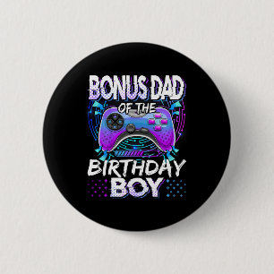 Badge Rond 5 Cm Papa bonus du garçon qui fête son anniversaire jeu