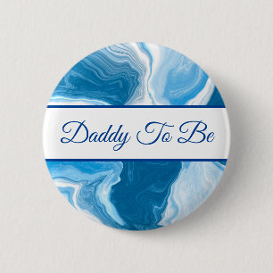 Badge Rond 5 Cm Papa Bouton Baby shower du garçon