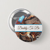 Badge Rond 5 Cm Papa | Bouton Baby shower du garçon (Devant & derrière)