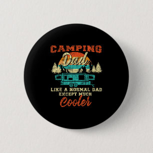 Badge Rond 5 Cm Papa campeur Pop Up Camper Rv Remorque Rétro Vinta