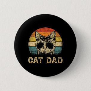 Badge Rond 5 Cm Papa chat Amoureux des chats Papa Fête des pères 