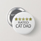 Badge Rond 5 Cm Papa chat cinq étoiles (Devant & derrière)