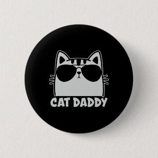 Badge Rond 5 Cm Papa Chats Cool Cadeau Drôle pour Amateur de Chats