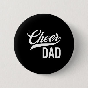 Badge Rond 5 Cm Papa cheerleader rouge et blanc ensemble de pom-po