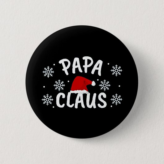 Badge Rond 5 Cm Papa Claus Noël (Devant)