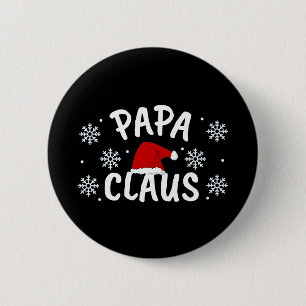 Badge Rond 5 Cm Papa Claus Noël