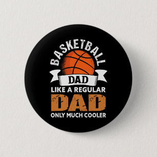 Badge Rond 5 Cm Papa de basket-ball - Fun Basketball Papa