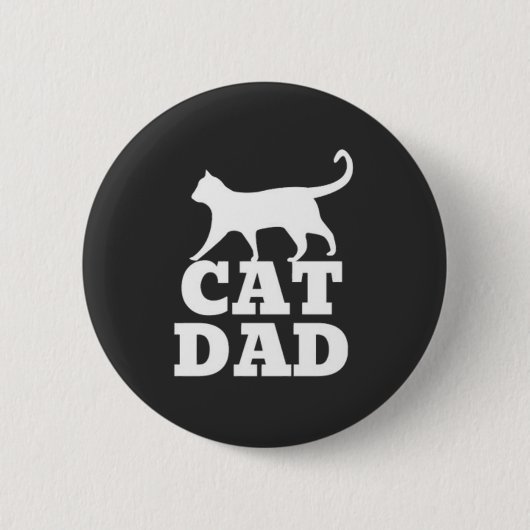 Badge Rond 5 Cm Papa de chat (Devant)