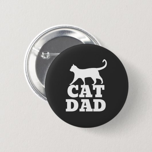 Badge Rond 5 Cm Papa de chat (Devant & derrière)